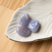 Perle plate irrégulière 22x17 mm en résine opaque - Gris glacier marbré x1