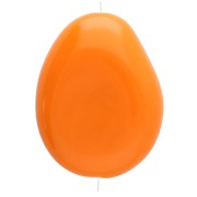 Perle plate irrégulière en résine opaque 22x17 mm - Orange x1|raw }}