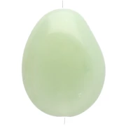 Perle plate irrégulière en résine translucide 22x17 mm - Lichen marbré x1