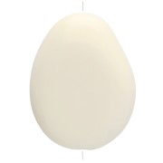 Perle plate irrégulière en résine opaque 22x17 mm - Ecru x1