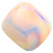 Perles tubes en résine opaque 16x14 mm - Marbré Multicolore nacré x4|raw }}