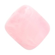 Perles tubes en résine translucide 12x11 mm - Rose clair marbré x6|raw }}