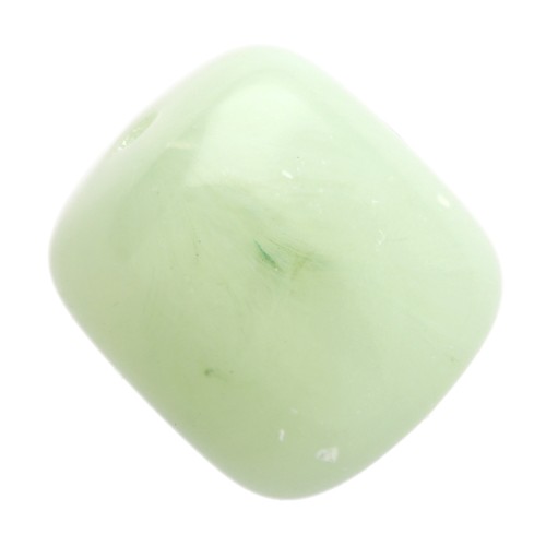 Perles tubes en résine translucide 12x11 mm - Lichen marbré x6