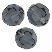 Perles rondes  PureCrystal 5000 6 mm Graphite x6|raw }}