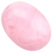 Perle olive 21x15 mm en résine translucide - Rose clair marbré x1