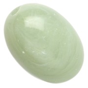 Perle olive 21x15 mm en résine translucide - Lichen marbré x1|raw }}