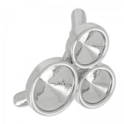 Attache bague porte cabochon 1122 pour cordon creux 4 mm - Plaqué rhodium|raw }}