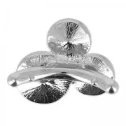 Attache bague porte cabochon 1122 pour cordon creux 4 mm - Plaqué rhodium