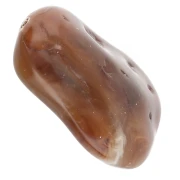 Perle plate irrégulière martelée 29x24mm en résine opaque - Marbré Brun - Crème x1