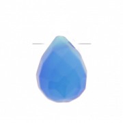 Goutte facettée 6x9 mm Aqua Calcedoine x1|raw }}