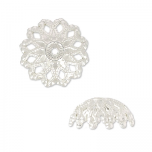 Coupelles filigranées 11 mm en Argent 925 x2