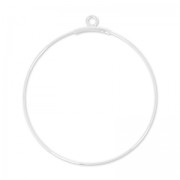 Intercalaires créoles à décorer 40 mm en Argent 925 x2