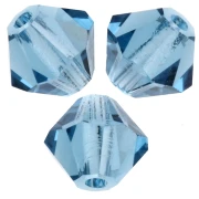Perles toupies Preciosa - Rondelle Bead 5 mm - Malibu Blue x12