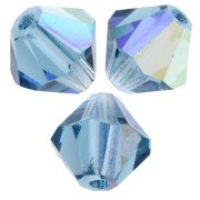 Perles toupies Preciosa - Rondelle Bead 5 mm - Malibu Blue AB 2X x12|raw }}