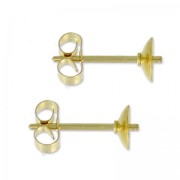 Clous d'oreilles pour rondes semi-percées 6 8 et 10 mm Gold Filled (or laminé) x2|raw }}
