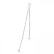 Intercalaires chaînettes maille serpentine 5/7 cm en Argent 925 x2