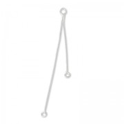 Intercalaires chaînettes maille serpentine 3/5 cm en Argent 925 x2|raw }}