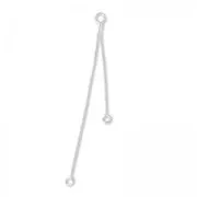 Intercalaires chaînettes maille serpentine 3/5 cm en Argent 925 x2