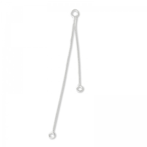 Intercalaires chaînettes maille serpentine 3/5 cm en Argent 925 x2