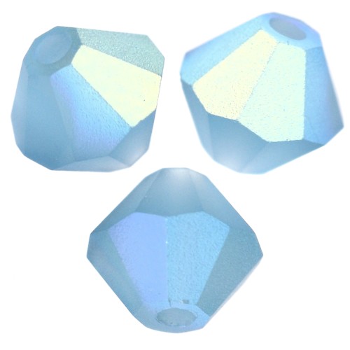 Perles toupies Preciosa - Rondelle Bead 5 mm - Malibu Blue AB Matt x12