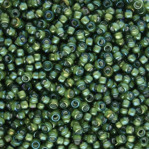 Rocaille Miyuki 11/0 3764 - Fancy Lined Soft Chartreuse Green x8g