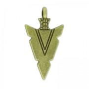 Pendentif tête de flèche 30 mm bronze x1|raw }}