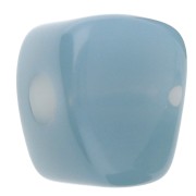 Perle cube irrégulier 15x13 mm en résine transparente - Bleu céladon x1