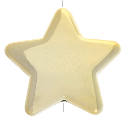 Perle étoile 37x39.5 mm en acrylique métallisée CCB - Doré x1