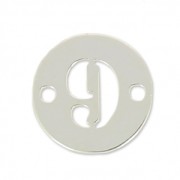 Intercalaire 2 trous rond chiffre 9 - 8.5 mm en Argent 925 x1