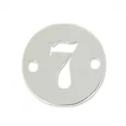 Intercalaire 2 trous rond chiffre 7 - 8.5 mm en Argent 925 x1