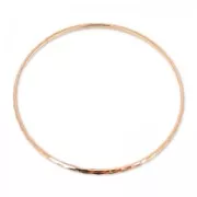 Bracelet jonc plat facetté 66 mm doré rose x1