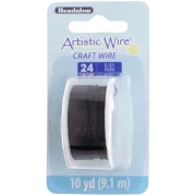 Fil de cuivre Artistic Wire 0.51 mm anti-ternissement - Noir x9.1m