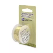 Fil de laiton Artistic Wire 0.51 mm - Laiton Jaune x9.1m