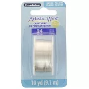 Fil de cuivre Artistic Wire 0.51 mm - Argenté anti-ternissement x9.1m