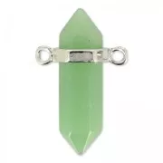 Intercalaire pointe 2 anneaux 31 mm Aventurine x1