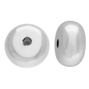 Perles rondelles 17x9.5 mm en acrylique métallisée CCB - Argenté x6|raw }}