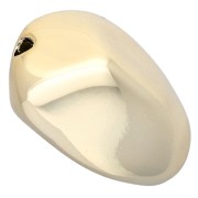 Perle ovale irrégulière facettée 36x29 mm en acrylique métallisée CCB - Doré x1|raw }}