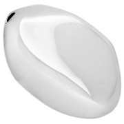 Perle ovale irrégulière facettée 27x20 mm en acrylique métallisée CCB - Argenté x1|raw }}