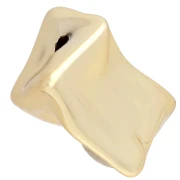 Perle irrégulière 20x17.5 mm en acrylique métallisée CCB - Doré x1