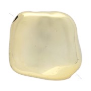 Perles losange irrégulier 15x16 mm en acrylique métallisée CCB - Doré x4|raw }}