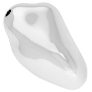 Perle nugget irrégulier 36x23 mm en acrylique métallisée CCB - Argenté x1