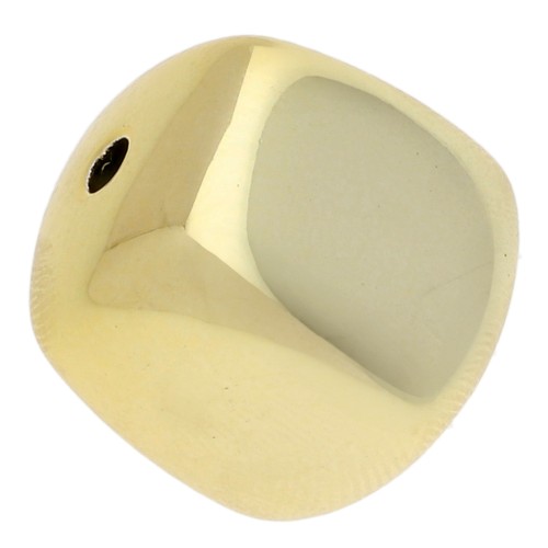 Perle cube irrégulier 16x17 mm en acrylique métallisée CCB - Doré x1