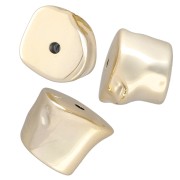 Perles irrégulières 16x20 mm en acrylique métallisée CCB - Doré x1