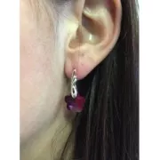 Clous d'oreilles attache pendentif 17 mm Argent 925 x2