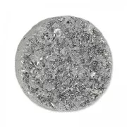 Cabochon Druzy Agate 18 mm Silver x1