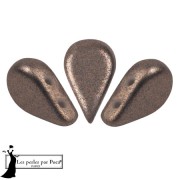 Perles en verre Amos® par Puca® 5x8 mm - Bronze Grey x10g