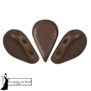 Perles en verre Amos® par Puca® 5x8 mm - Bronze Maroon x10g