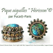 Perles en verre Amos® par Puca® 5x8 mm - Bronze Maroon x10g