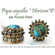 Perles en verre Amos® par Puca® 5x8 mm - Bronze Maroon x10g