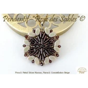 Perles en verre Piros® par Puca® 2x5 mm - Metal Shine Maroon x10g